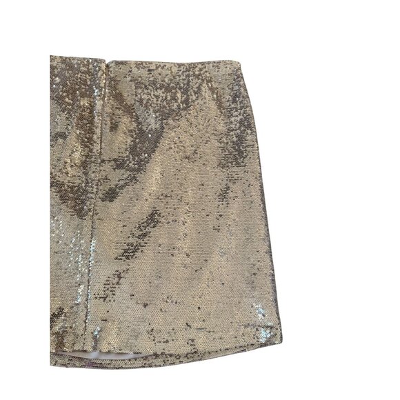 INC Gold Ruched Sequin Zip Skirt Size XXL - Picture 9 of 12